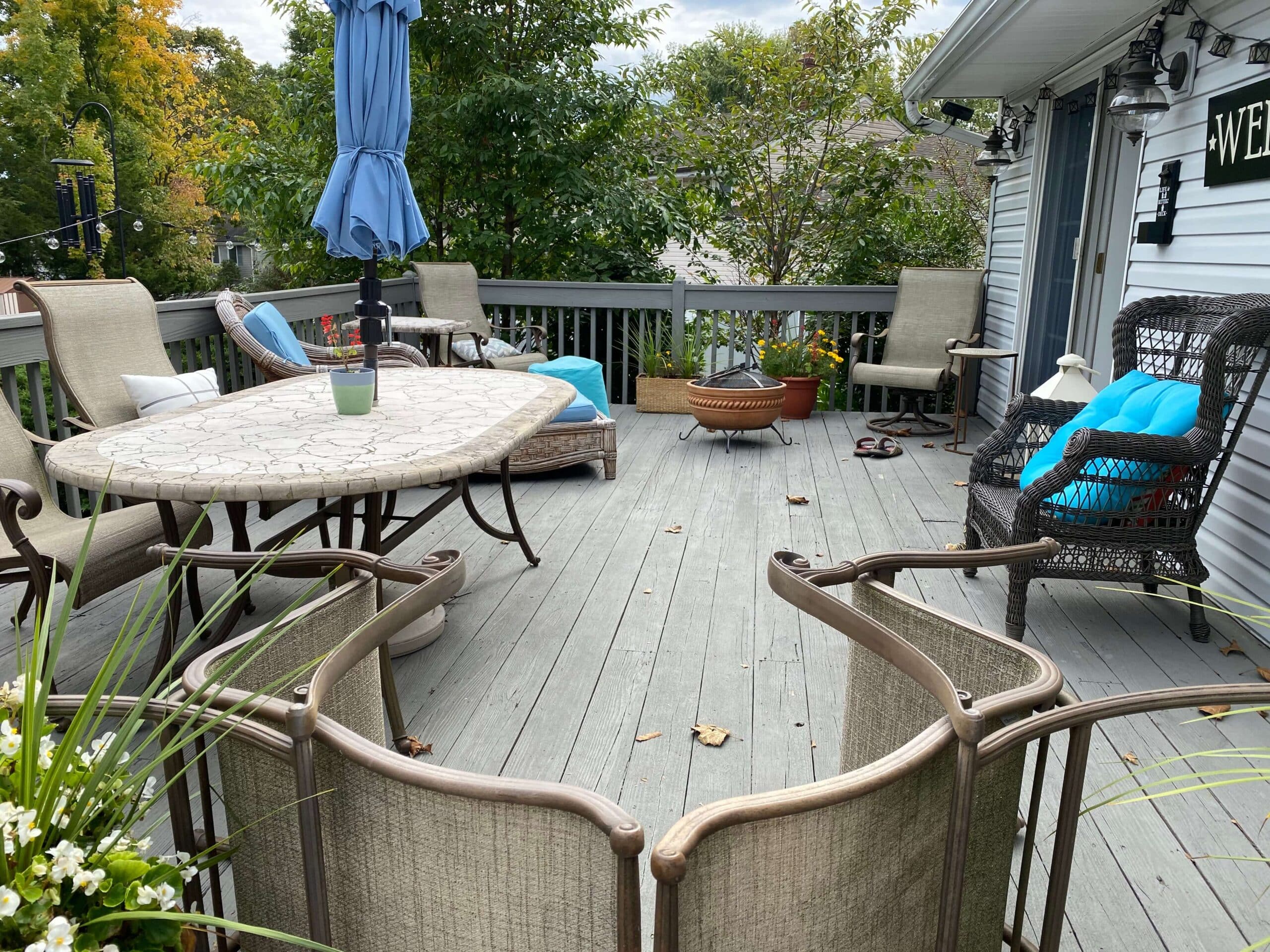 photo of an old deck that was going to be replaced