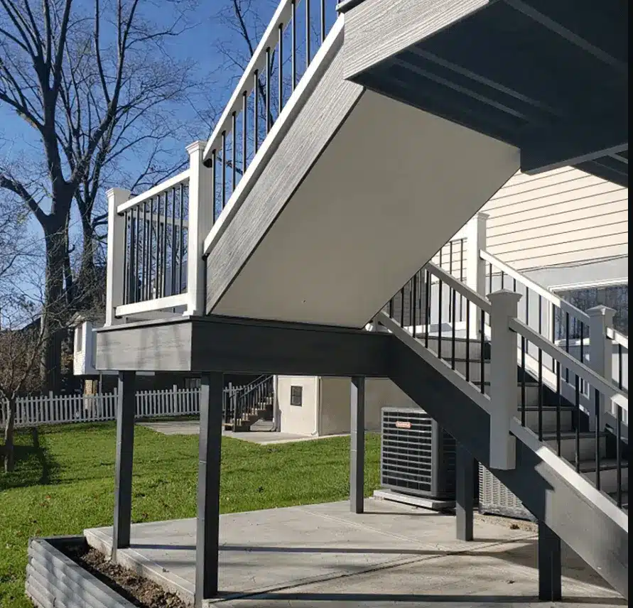 photo of a patio underneath a deck that has underdeck waterproofing